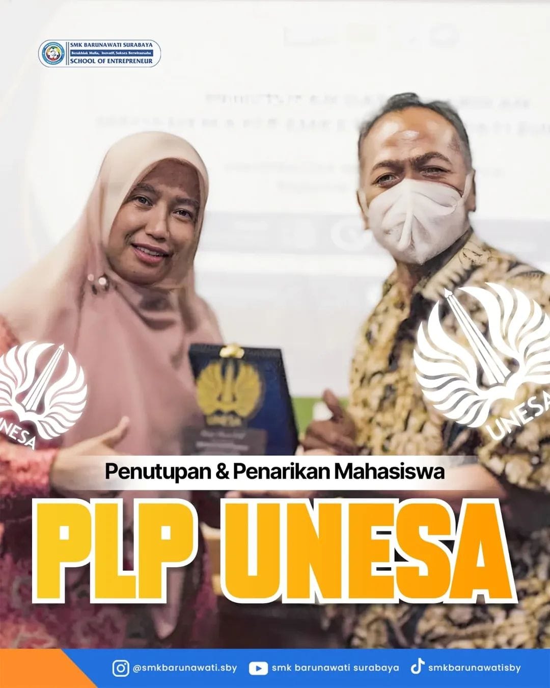 Gambar SMK Barunawati Surabaya lepas 17 Mahasiswa PLP dari UNESA